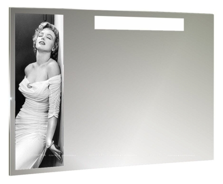 Зеркало с подсветкой "Дали" №3 800х600мм (выключатель-датчик движения, декор (УФ-печать))