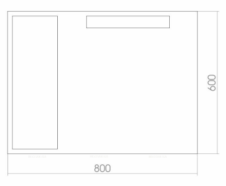 Зеркало с подсветкой "Дали" №3 800х600мм (выключатель-датчик движения, декор (УФ-печать)) - 2