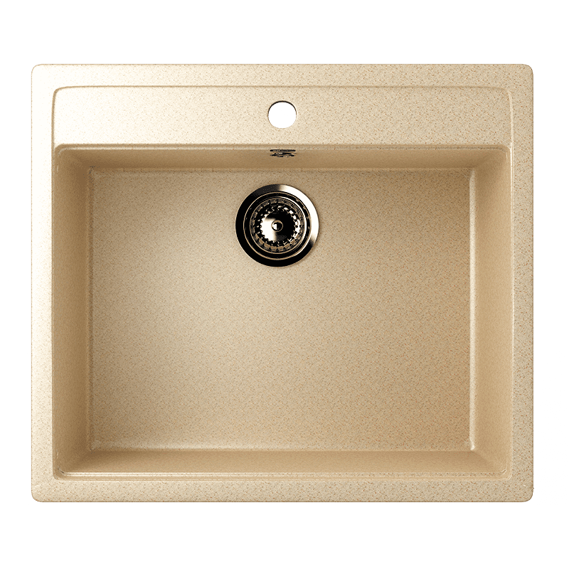 U-104 Односекционная мойка 570*505 Бежевый