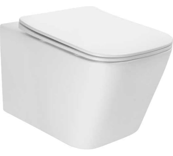 Унитаз подвесной AV Engineering, ALCA Plus AVWHR205 безободковый с сиденьем микролифт.